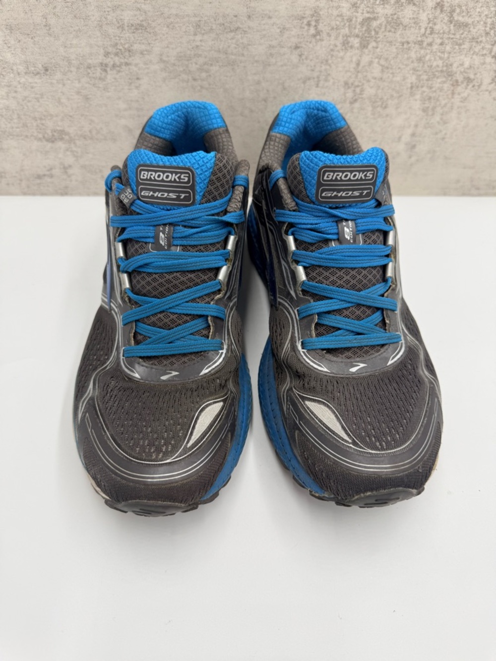 Brooks Ghost Running Shoes Men’s 11.5 D Gray Blue Athletic Sneakers